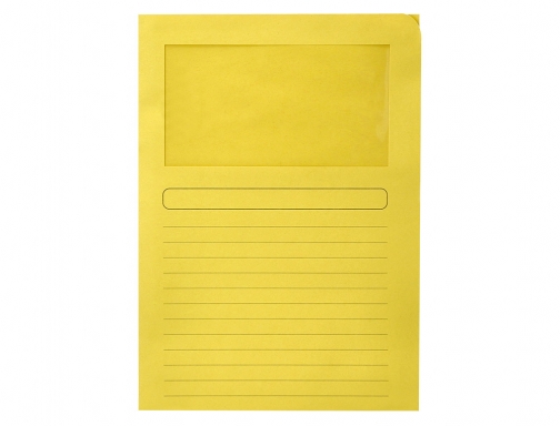 Subcarpeta cartulina Q-connect Din A4 amarilla con ventana transparente 120 g m2 KF15244 , amarillo, imagen 3 mini