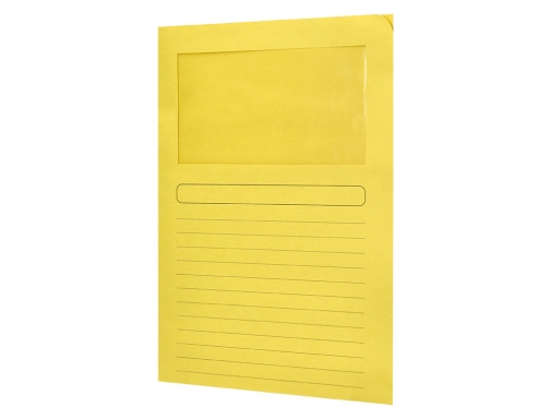 Subcarpeta cartulina Q-connect Din A4 amarilla con ventana transparente 120 g m2 KF15244 , amarillo, imagen 4 mini