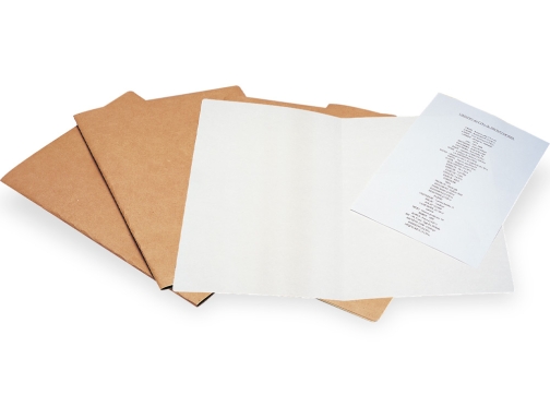 Subcarpeta Liderpapel Din A4 kraft interior blanco 240g m2 26438 , kraft bicolor, imagen 3 mini