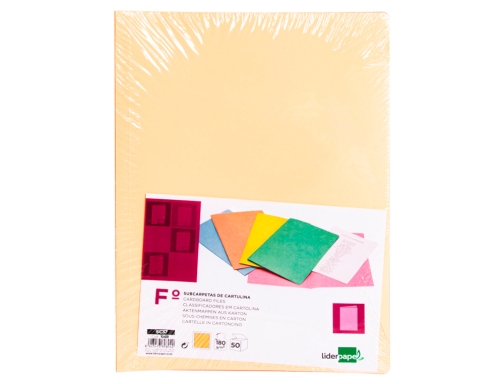 Subcarpeta Liderpapel folio naranja pastel 180g m2 10429, imagen 2 mini