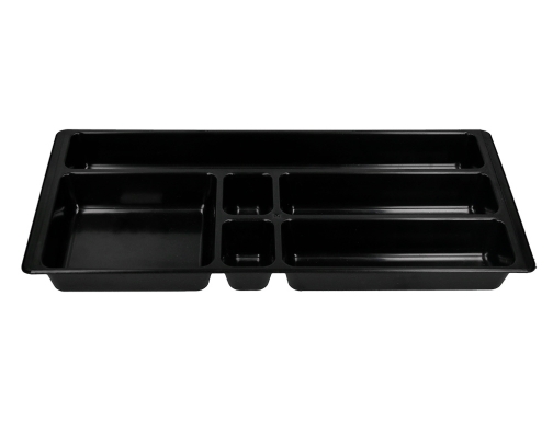 Bandeja organizadora Q-connect de cajones color negro 344x160x33 mm KF16942, imagen 3 mini