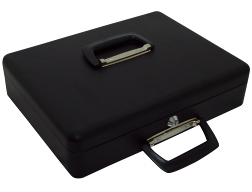 Caja caudales Q-connect 14,5- 370x290x110 mm con portamonedas y bandeja  para billetes KF04280 , negro