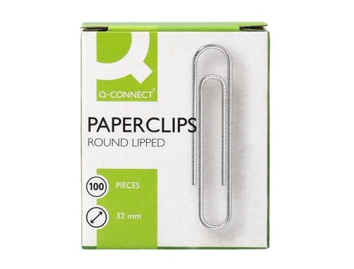 Clips niquelados Q-connect n 2, 32 mm, caja de 100 uds. KF01316, imagen 2 mini