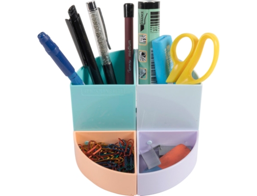 Organizador de sobremesa Exacompta aquarel the quarter 4 compartimentos modulables colores pastel 682296D , surtidos, imagen 3 mini