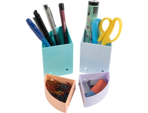 Organizador de sobremesa Exacompta aquarel the quarter 4 compartimentos modulables colores pastel 682296D , surtidos, imagen 4 mini