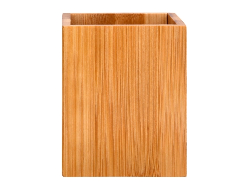 Cubilete portalapices Liderpapel bambu 100% natural ecouse cuadrado 80x80x100 mm 166141, imagen 5 mini