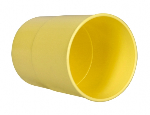 Cubilete portalapices Q-connect amarillo pastel opaco plastico diametro 75 mm alto 100 KF17166, imagen 5 mini
