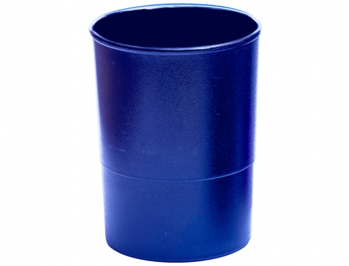 Cubilete portalapices Q-connect azul opaco plastico redondo diametro 75 mm alto 100 KF19028, imagen 2 mini