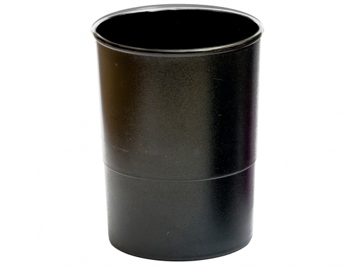 Cubilete portalapices Q-connect negro opaco plastico redondo diametro 75 mm alto 100 KF19027, imagen 2 mini