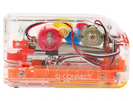 Grapadora electrica Q-connect plastico transparente mecanismo de colores capacidad 20 hojas usa KF14521, imagen 2 mini