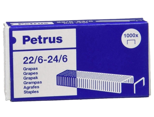 Grapas Petrus n 22 6 galvanizada caja de 1000 unidades 55723, imagen 2 mini