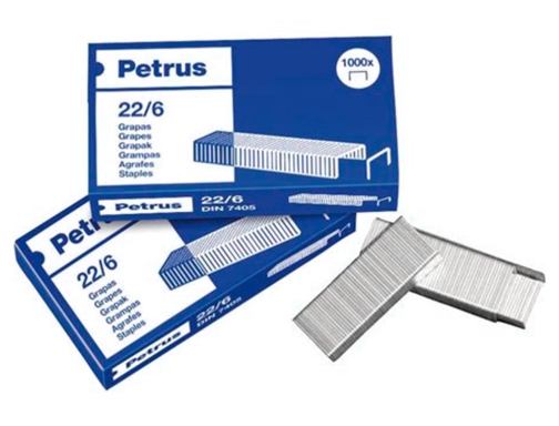 Grapas Petrus n 22 6 galvanizada caja de 1000 unidades 55723, imagen 3 mini