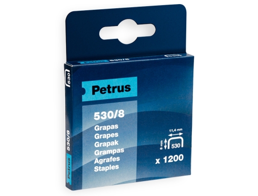 Grapas Petrus n 530 8 caja de 1200 unidades 77514, imagen 3 mini