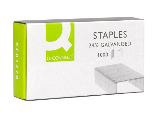 Grapas n 22/6, 24/6 galvanizadas, plateadas, caja de 1000 unidades KF01278, imagen 3 mini