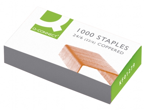 Grapas Qconnect N 23 6 Cobreadas Caja De 1000 Unidades Kf02930, imagen 2 mini