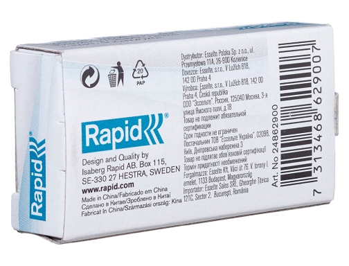 Grapas Rapid 10 4 mm galvanizada caja de 1000 unidades 24862900, imagen 3 mini