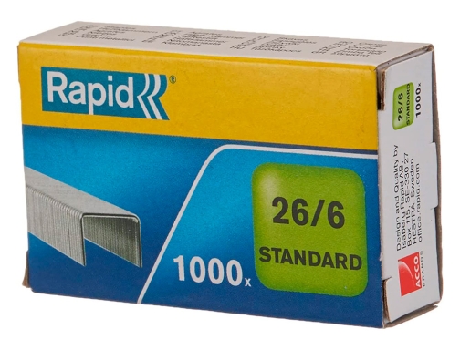 Grapas Rapid 26 6 mm galvanizada caja de 1000 unidades 24861300, imagen 3 mini