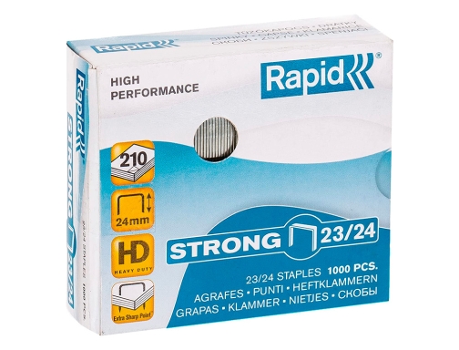 Grapas Rapid strong n 23 24 galvanizadas caja de 1000 unidades 24870500, imagen 2 mini