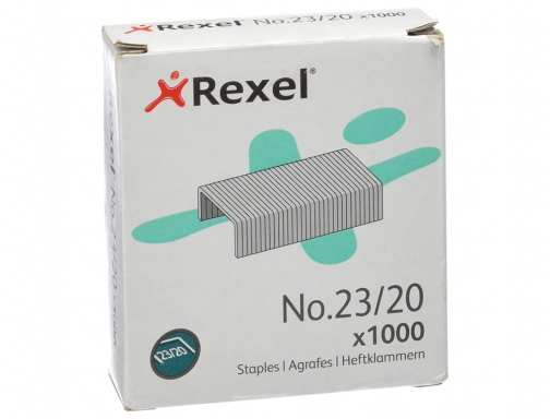 Grapas Rexel 23 20 acero caja 1000 unidades 2100926, imagen 2 mini