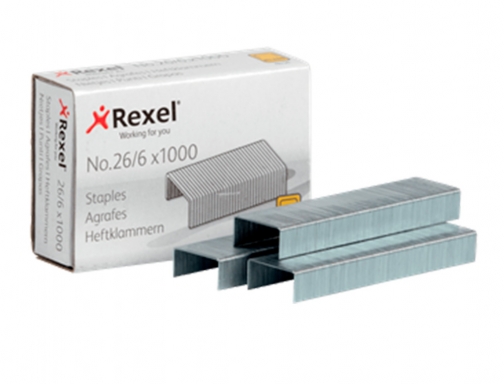 Grapas Rexel 26 6 mm galvanizada caja de 1000 unidades ACCO6131, imagen 4 mini