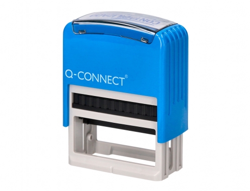 Sello entintado automatico Q-connect contabilizado almohadilla 14x38 mm color azul KF03673, imagen 4 mini