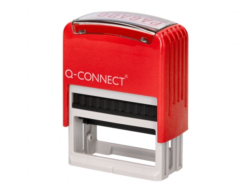 Sello entintado automatico Q-connect pagado almohadilla 14x38 mm color rojo KF03674, imagen 4 mini