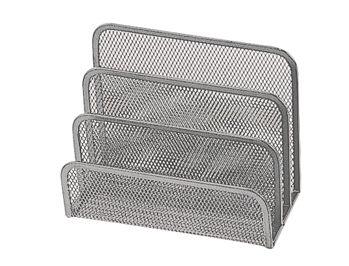 Soporte para cartas Q-connect de metal rejilla gris 170x135x83 mm KF00852, imagen 2 mini