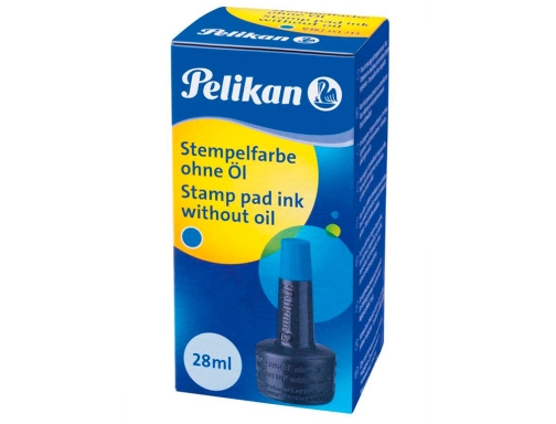 Tinta tampon Pelikan azul bote 28 ml 351213, imagen 3 mini