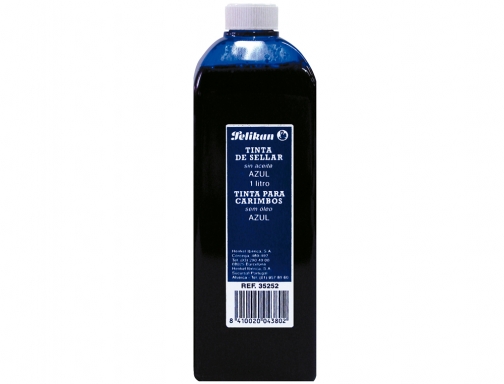Tinta tampon Pelikan azul bote 1 litro 351312, imagen 2 mini