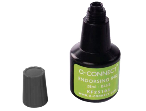 Tinta tampon Q-connect negro bote 28 ml KF25105, imagen 4 mini