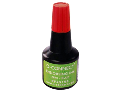 Tinta tampon Q-connect rojo bote 28 ml KF25108, imagen 3 mini