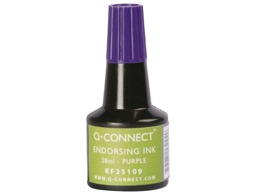 Tinta tampon Q-connect violeta bote 28 ml KF25109, imagen 2 mini