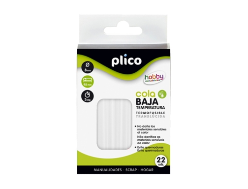 Barra termofusible Plico cola silicona baja temperatura 8 mm de diametro x 95 mm, imagen 2 mini
