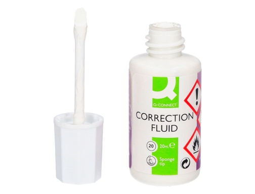 Corrector Q-connect aplicador espuma bote 20 ml KF11315, imagen 4 mini