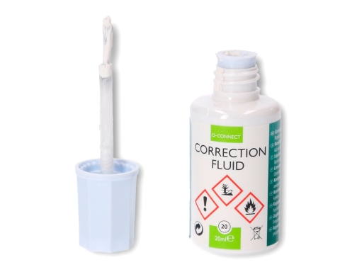 Corrector Q-connect aplicador pincel bote 20 ml KF10507, imagen 4 mini