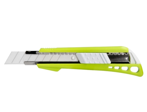 Cuter Qconnect plastico ancho con guia de metal cuchilla ceramica 18 mm KF17106, imagen 4 mini