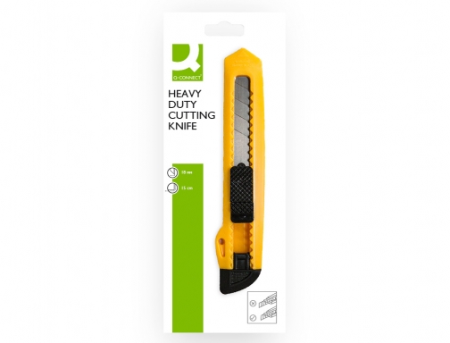 Cuter Qconnect plastico ancho cuchilla 18 mm xd11 blister 1 unidad KF10935, imagen 2 mini