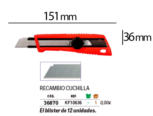 Cuter Qconnect plastico ancho bloqueo de la hoja por rueda guia de KF14385, imagen 3 mini