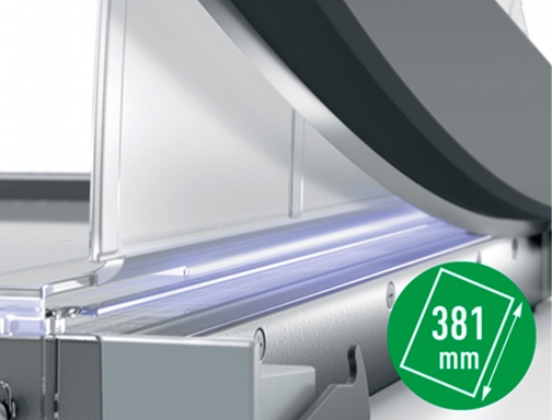 Cizalla de palanca Leitz precision office pro A4+ base cristal longitud corte 90230000, imagen 4 mini