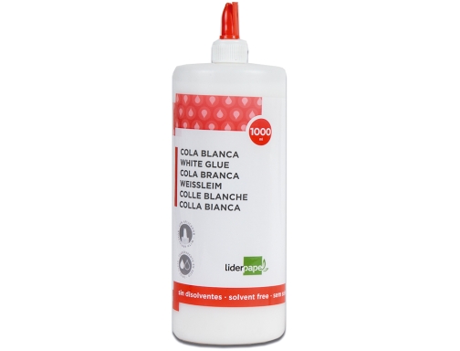 Pegamento cola blanca lavable Liderpapel bote de 1000 ml 36476, imagen 2 mini