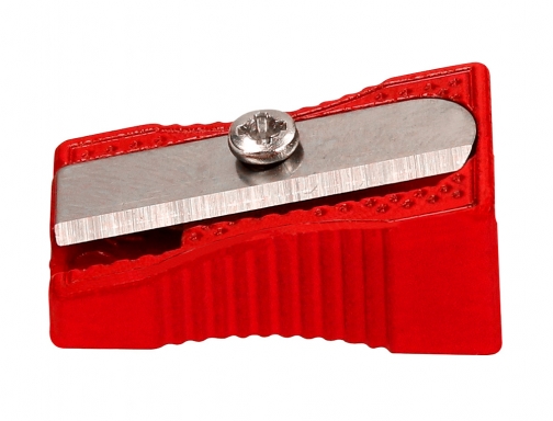 Sacapuntas Liderpapel de metal cuña 1 utilizacion color rojo 163441, imagen 3 mini