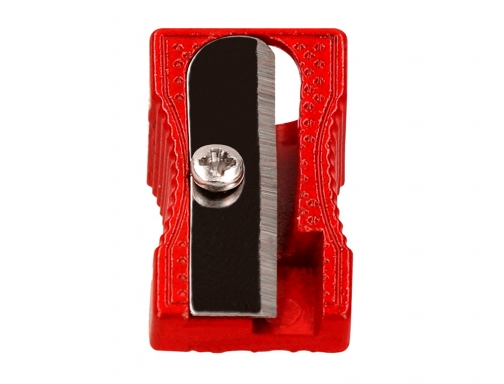 Sacapuntas Liderpapel de metal cuña 1 utilizacion color rojo 163441, imagen 4 mini