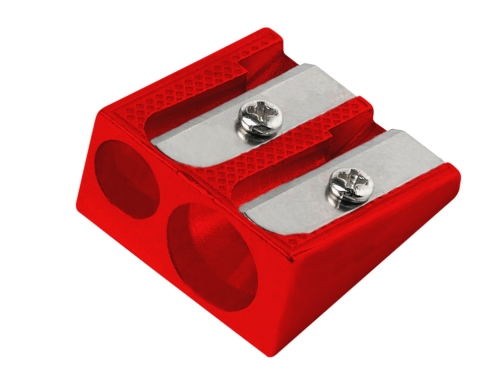 Sacapuntas Liderpapel de metal cua 2 usos color rojo 163443, imagen 4 mini