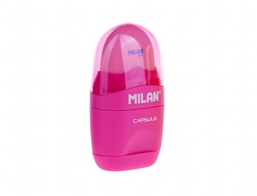 Sacapuntas Milan capsule plastico 1 utilizacion con goma + 2 recambios de BYM10034, imagen 4 mini