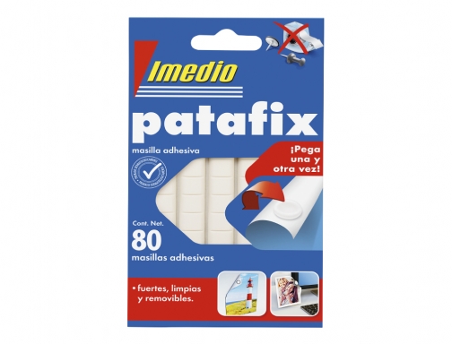 Sujetacosa Imedio patafix masilla adhesiva removible blister de 80 unidades 7001466, imagen 3 mini