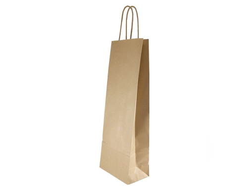 Bolsa kraft basika natural reciclado 90 gr asa retorcida tamao - s- Blanca 02103008, imagen 3 mini