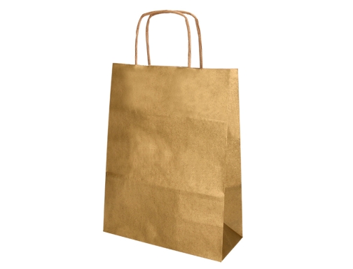 Bolsa kraft Q-connect oro asa retorcida 270x120x360 mm KF18688, imagen 3 mini