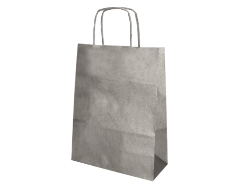 Bolsa kraft Q-connect plata asa retorcida 240x100x310 mm KF18690, imagen 3 mini