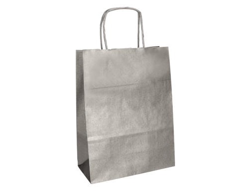 Bolsa kraft Q-connect plata asa retorcida 240x100x310 mm KF18690, imagen 4 mini