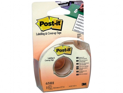 Cinta adhesiva Post-it 18mx25 mm 6 lineas en portarrollos especial para ocultar 658-HD, imagen 2 mini